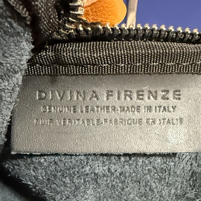 Divina Firenze Crossbody Bag Womens Black Brown Leather Adjustable Strap Italy