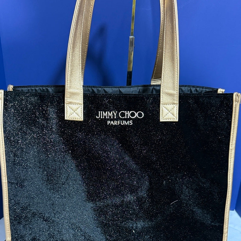 Jimmy Choo Black and Tan Tote Bag