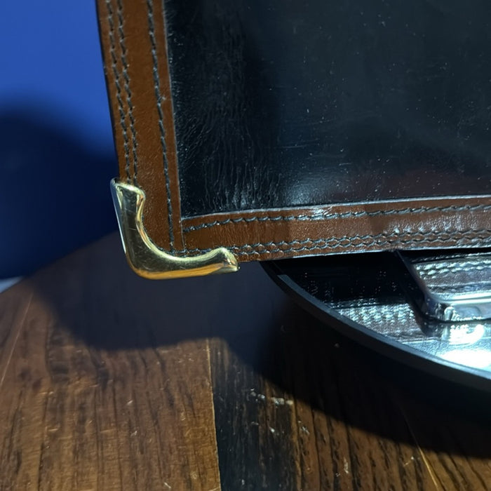 Vintage Black and Brown Crossbody Bag