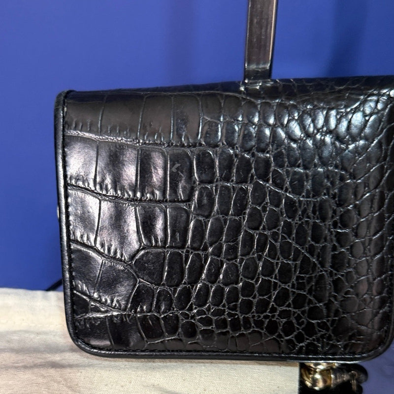 Brighton Black Croc-Embossed Women's Wallet