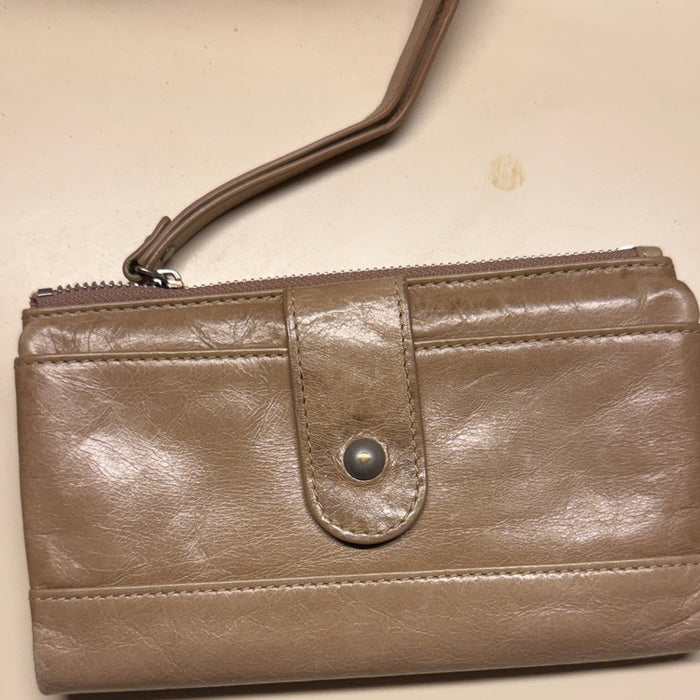 Hobo TanLeather Wristlet Wallet