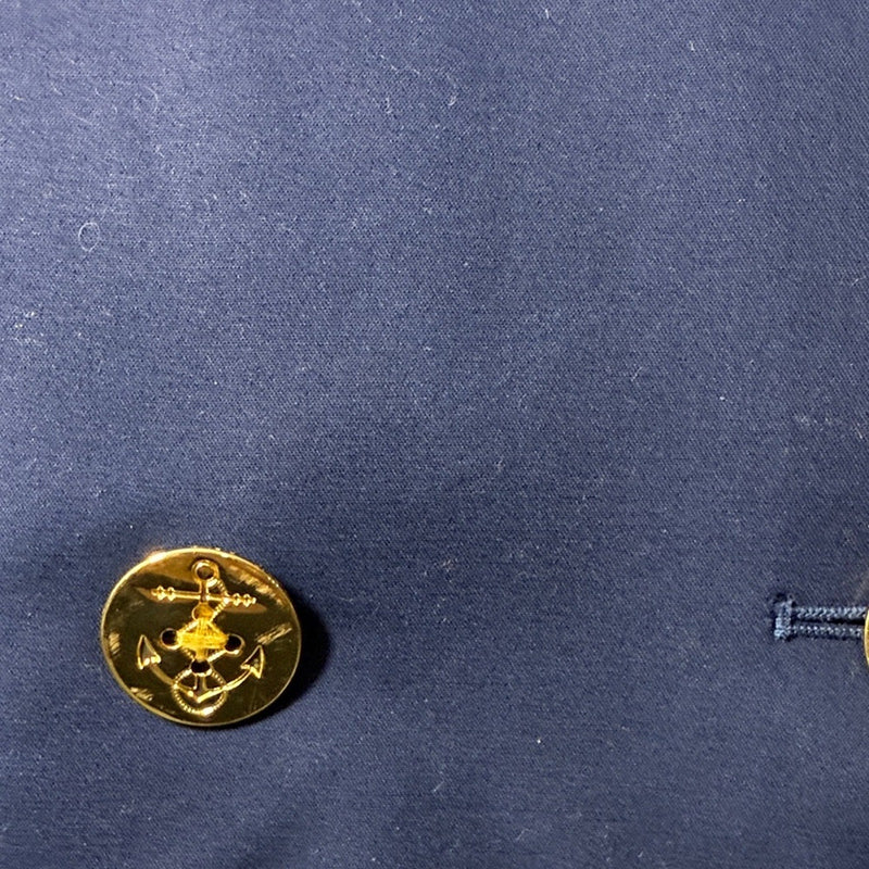 Lauren Ralph Lauren Navy Double-Breasted Peacoat with Gold-Tone Buttons