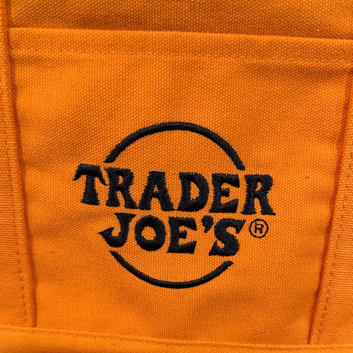 Trader Joe's Mini Canvas Tote Bag Halloween Limited Edition Orange