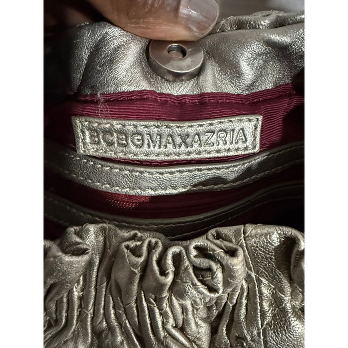 BCBG MAXAZRIA   Silver Leather Chain Handbag