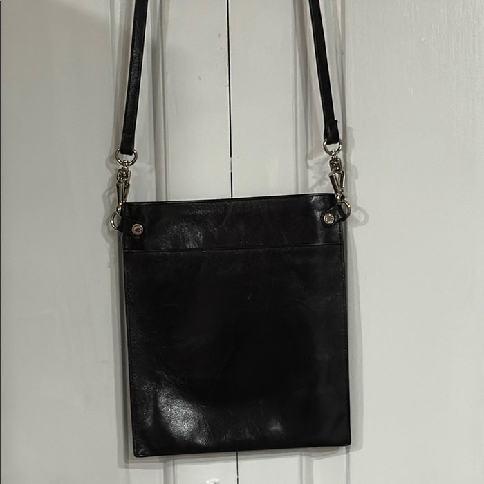 Monsac Black Leather Crossbody Bag