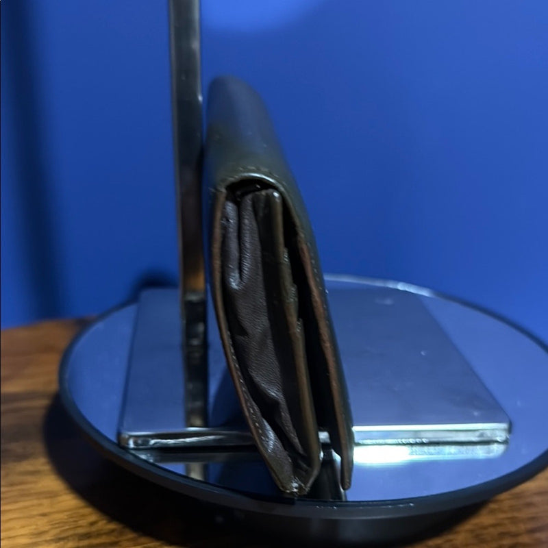 Burberry Dark Brown Leather Clutch