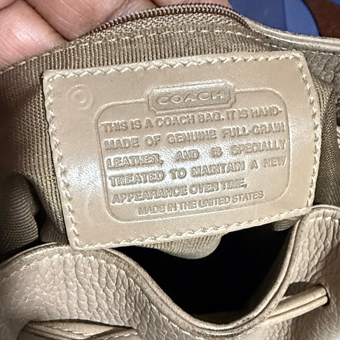 Vintage Coach 4219 Sheridan Marietta Drawstring Bag Beige