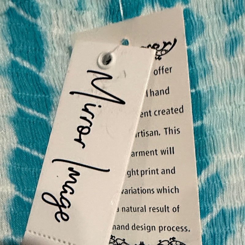 Turquoise Tie-Dye Maxi Dress with Adjustable Straps