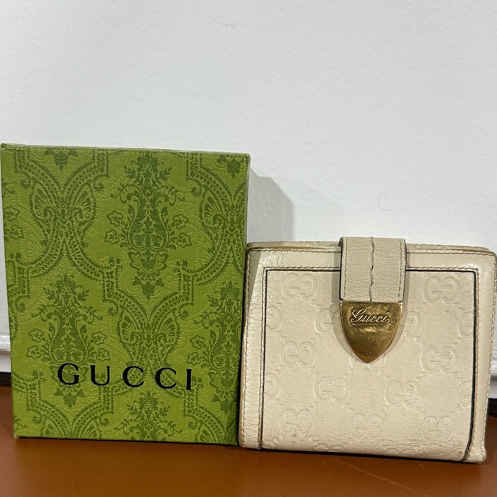 Gucci SSima Leather Bifold
Wallet Off-white
