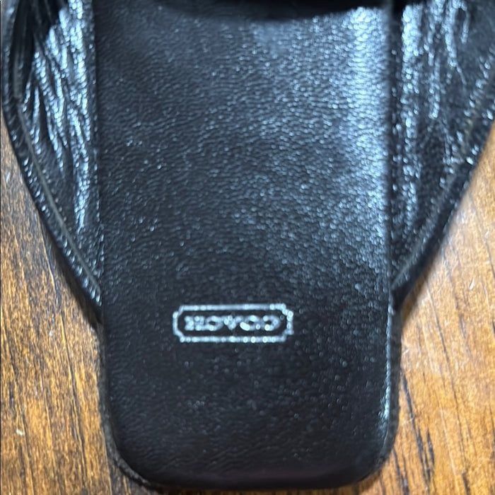 Coach Black Mules with Open Back