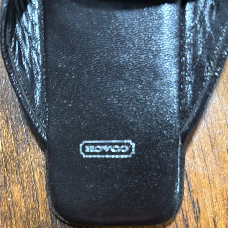 Coach Black Mules with Open Back