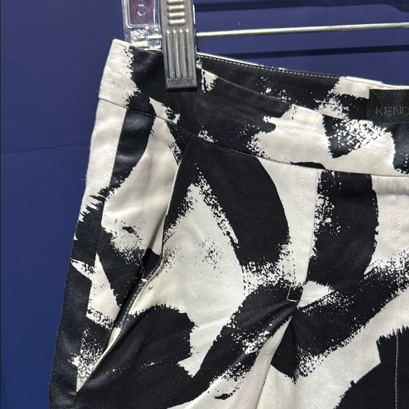 Kendall & Kylie Black and White Wide Leg Pants