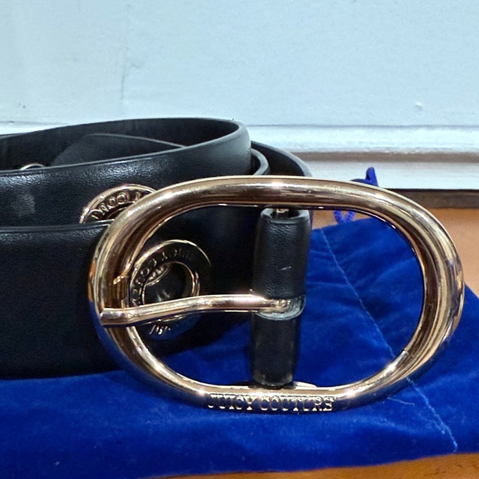Juicy Couture Black Belt with Gold Accents