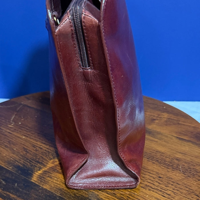 ETIENNE AIGNER Leather VTG Tote Bag Cognac