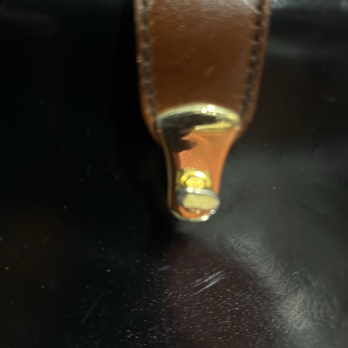 Vintage Black and Brown Crossbody Bag
