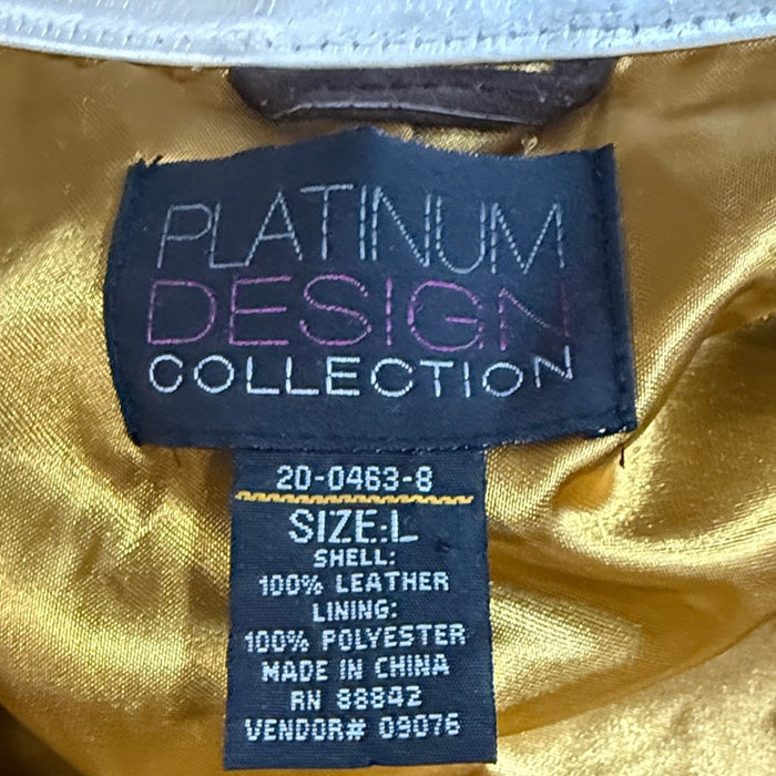 90’s Color Block Leather and Suede Jacket by Platinum  Design Collection EUC