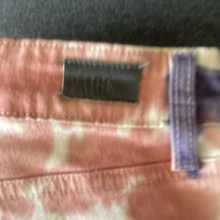 PAIGE Jeans Verdugo Tie-Dye Ultra Skinny Low-Rise Denim