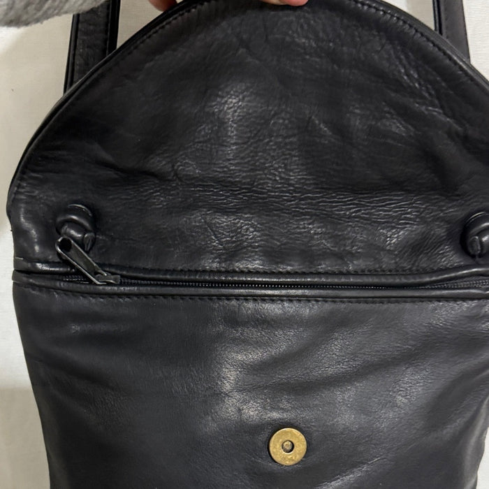 Jane Hopkinson Black Leather Shoulder Big (1989)