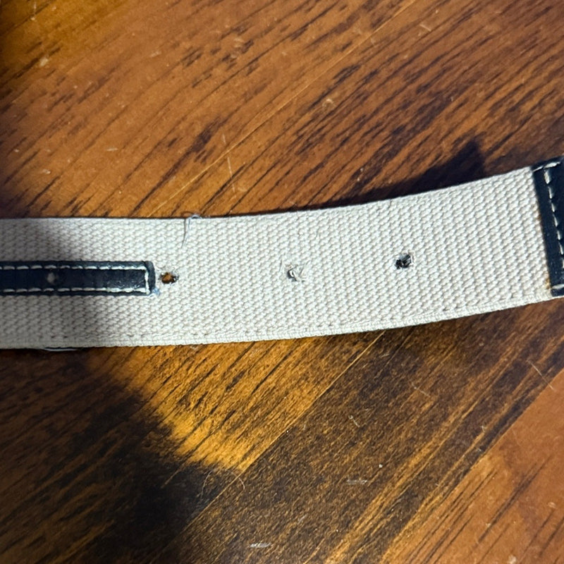 Michael Kors Black Belt with Gold Plaque