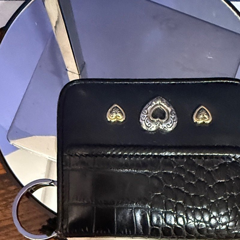 Brighton Black Croc-Embossed Women's Wallet