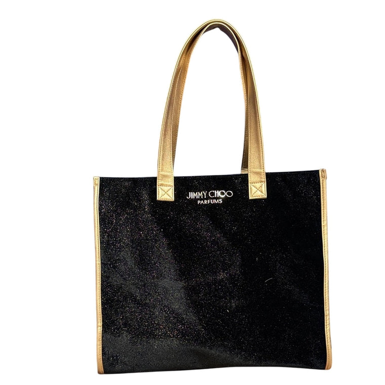 Jimmy Choo Black and Tan Tote Bag