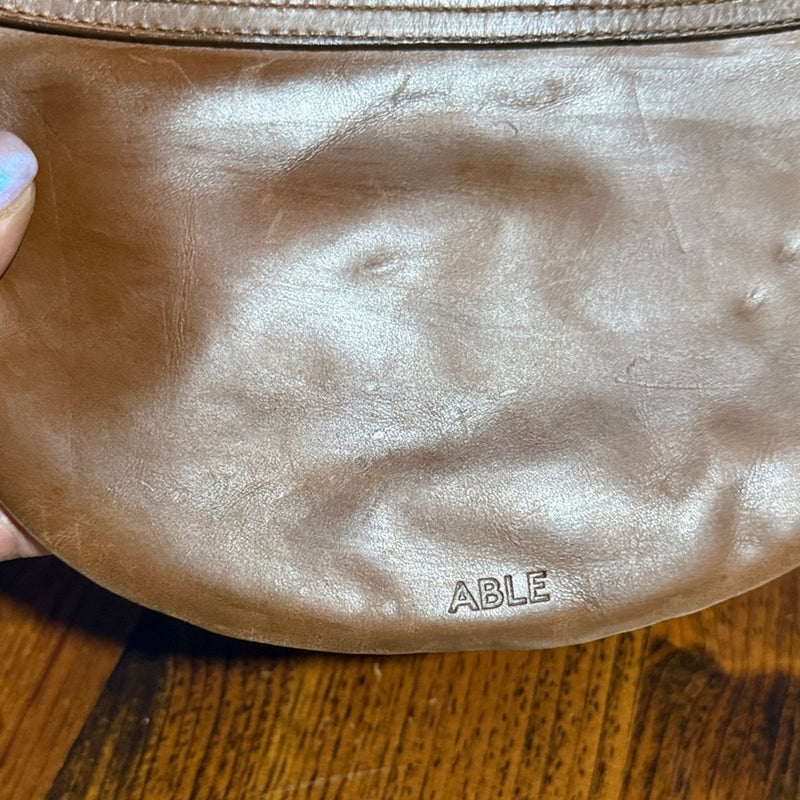 Able Tan Leather Crossbody Bag