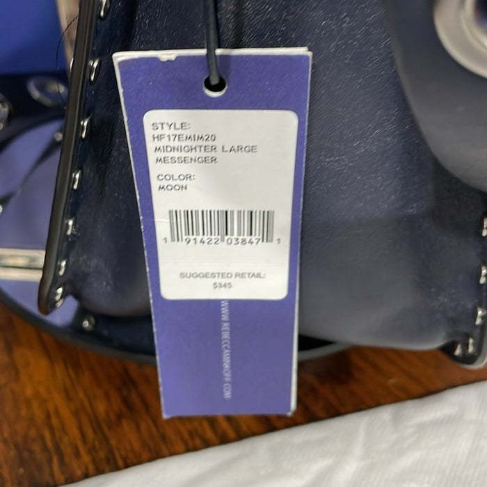 Rebecca Minkoff Studded Crossbody Satchel in Navy Blue
