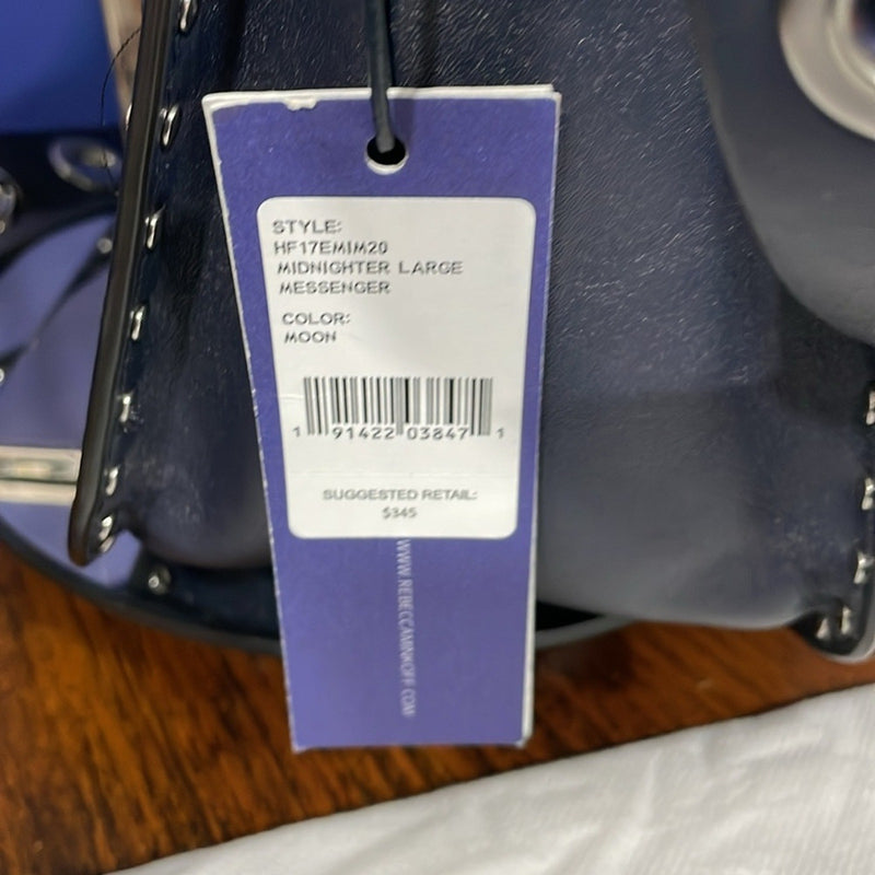 Rebecca Minkoff Studded Crossbody Satchel in Navy Blue