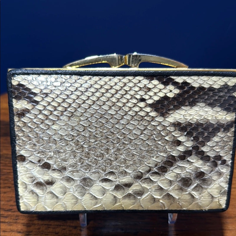 Python Women’s Wallet Vintage Genuine Python and Leather
