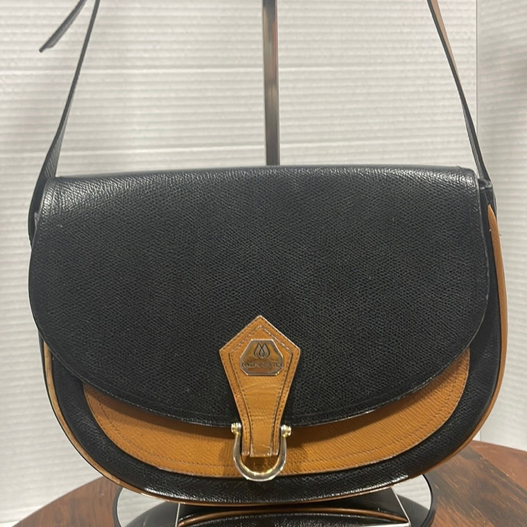 Morabito Black and Brown Leather Bag