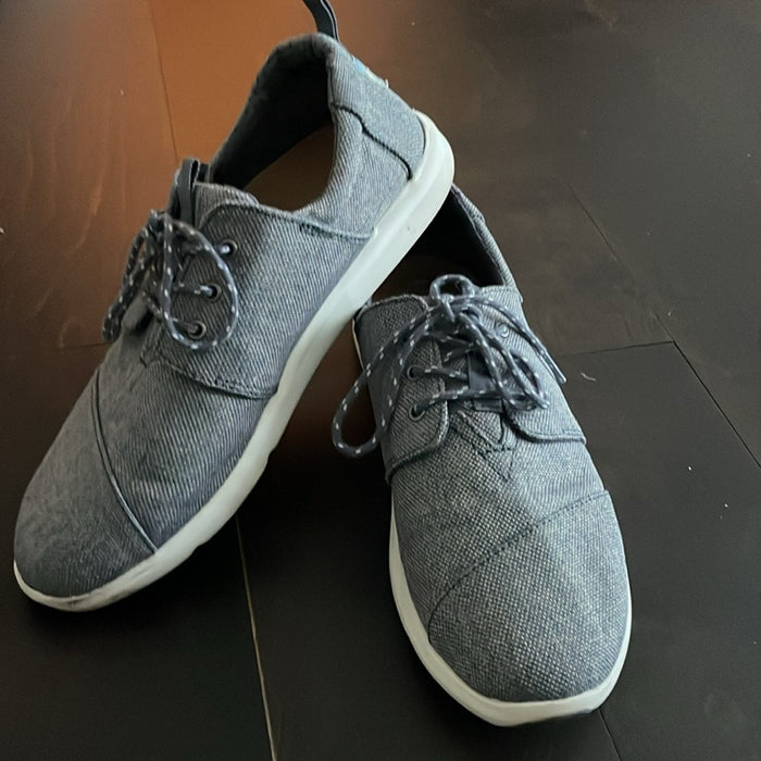 Toms Del Rey Womens Shoes Gray 8 M Canvas Casual Lace Up Athletic Sneakers