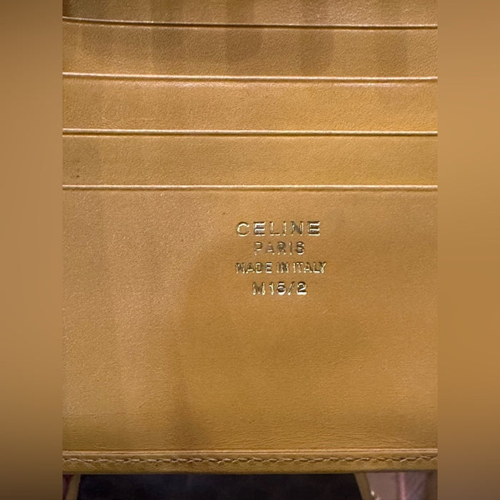 CELINE MACADAM Kiss-lock Wallet Mustard Color