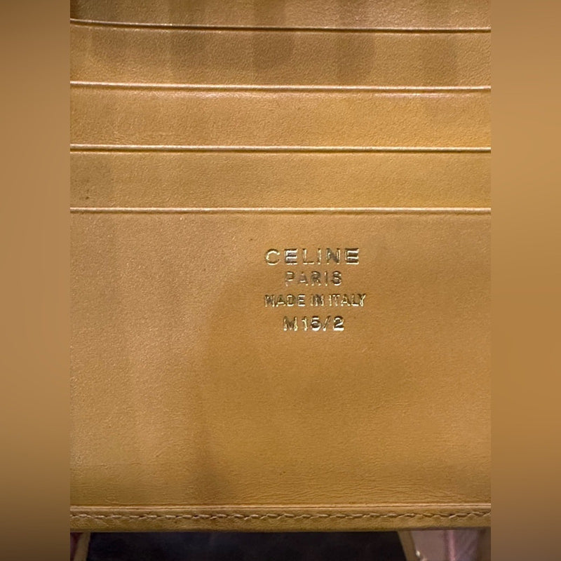 CELINE MACADAM Kiss-lock Wallet Mustard Color
