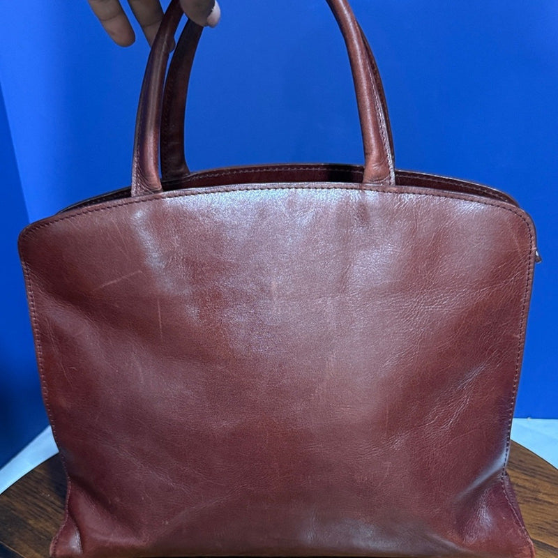 ETIENNE AIGNER Leather VTG Tote Bag Cognac