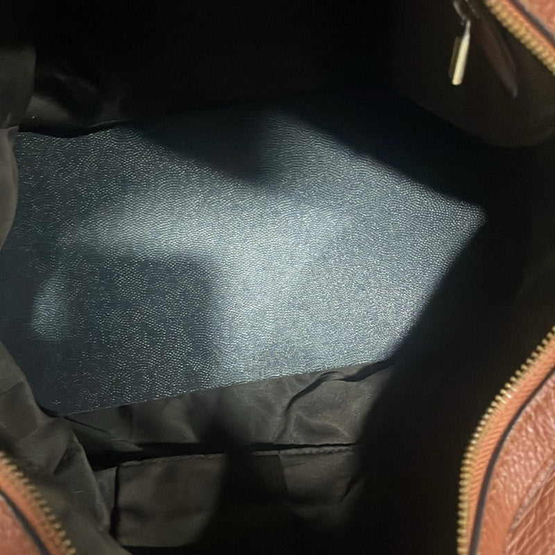 MIU MIU BROWN LEATHER BOSTON BAG