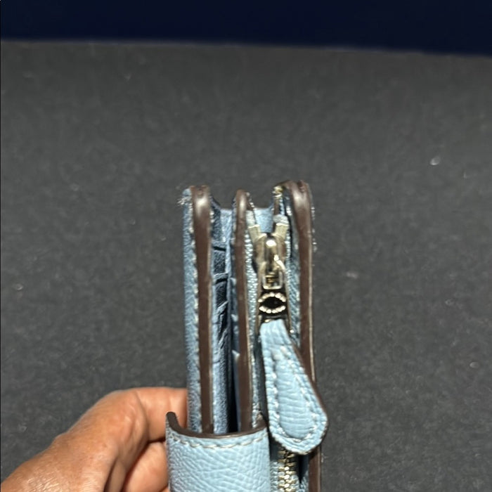 Coach Sky Blue Textured Wallet