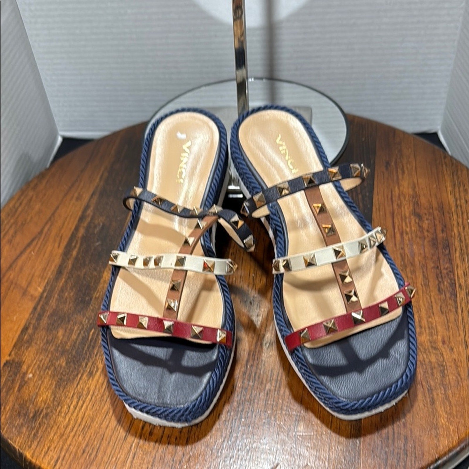 Vinci Seul Multicolor Multi Strap Flat Women Sandal