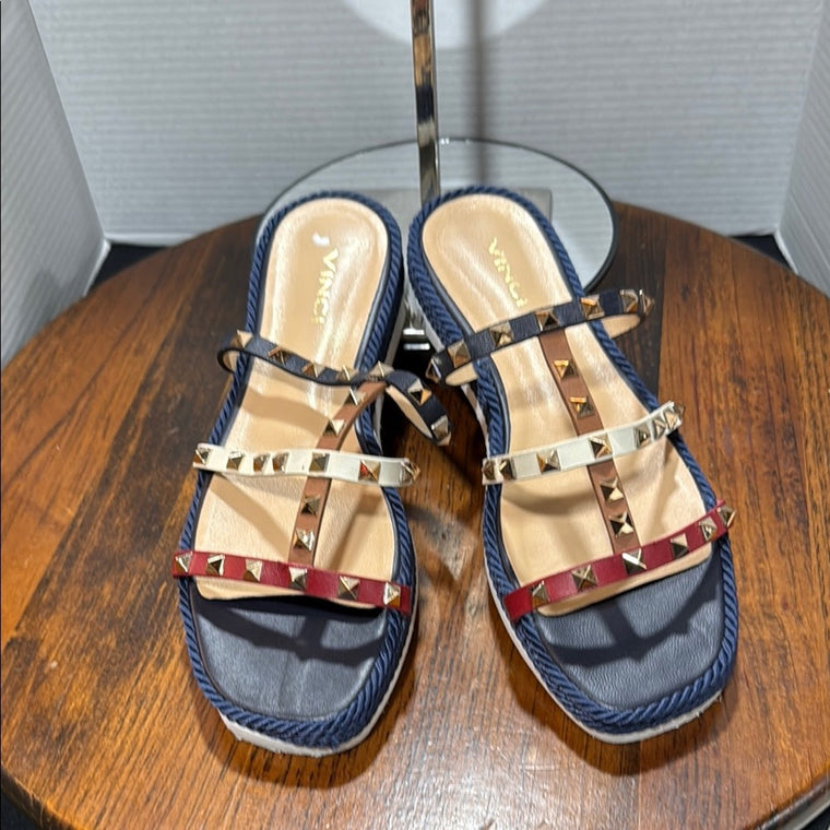 Vinci Seul Multicolor Multi Strap Flat Women Sandal
