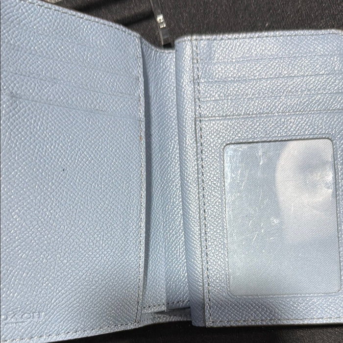 Coach Sky Blue Textured Wallet