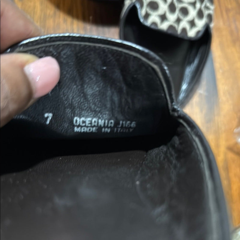 Coach Black Mules with Open Back