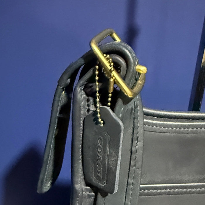 Vintage COACH #9966 "Legacy Zip" Blue Leather Crossbody Bag