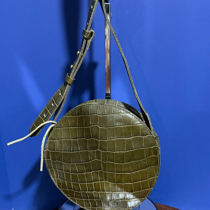Madewell Simple Circle Crossbody: Croc Embossed Leather Olive Green
Asparagus