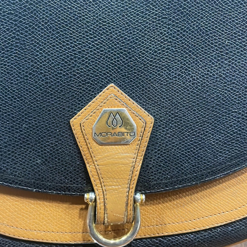 Morabito Black and Brown Leather Bag