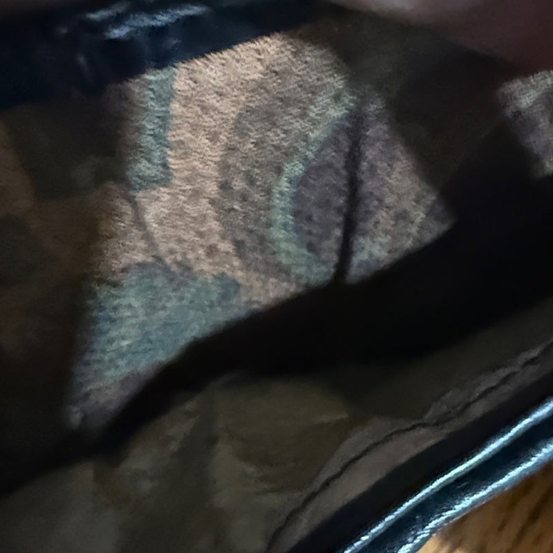 Brighton Black Croc-Embossed Bag/Wallet with Heart Accent