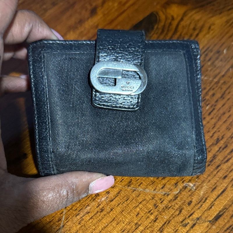 Gucci Black Leather Crossbody and Wallet Bundle