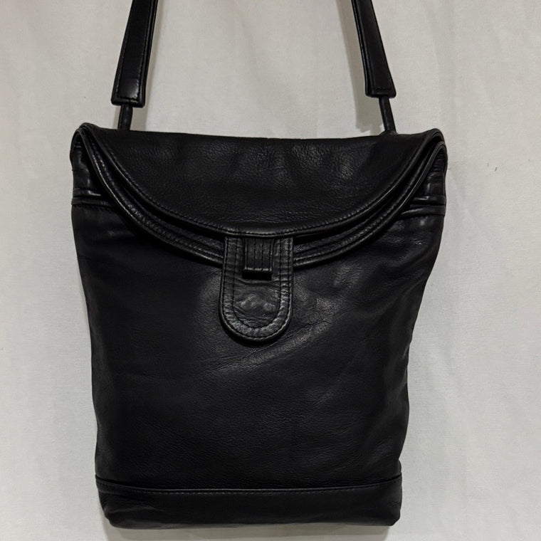 Jane Hopkinson Black Leather Shoulder Big (1989)