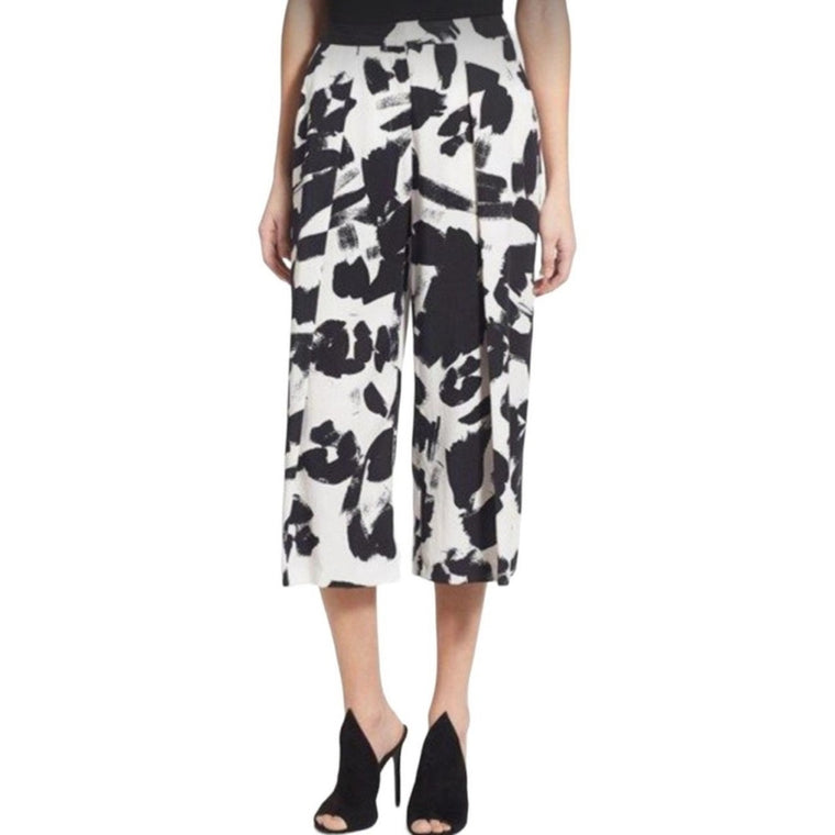 Kendall & Kylie Black and White Wide Leg Pants