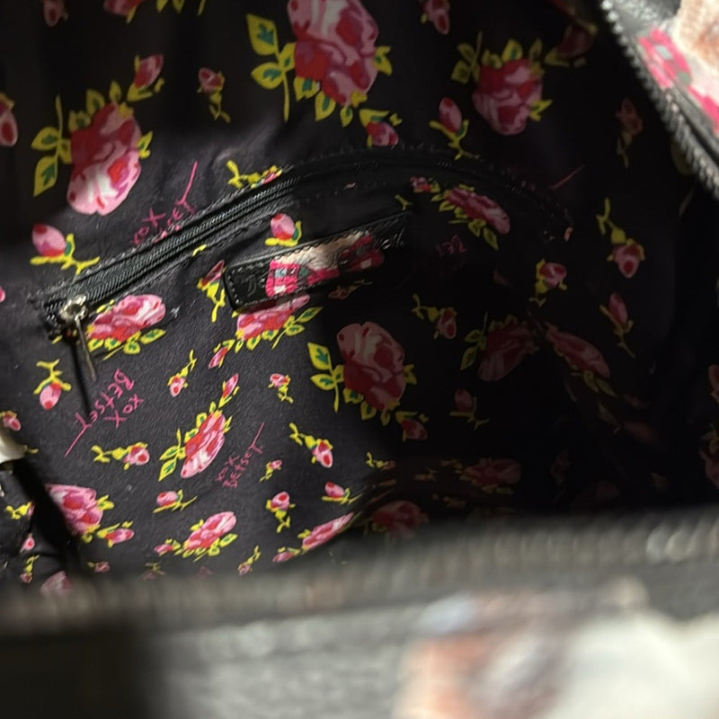 Betsey Johnson Nerdy Dog Doggie Yorkie Bowtie Backpack
