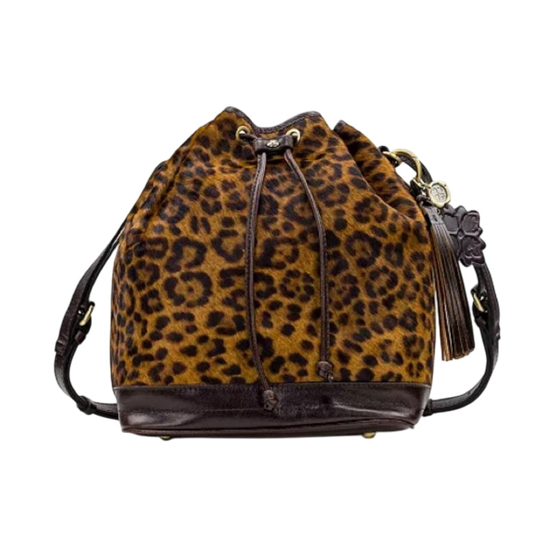 Patricia Nash Melrose Drawstring with Floret Key Fob Leopard Haircalf
