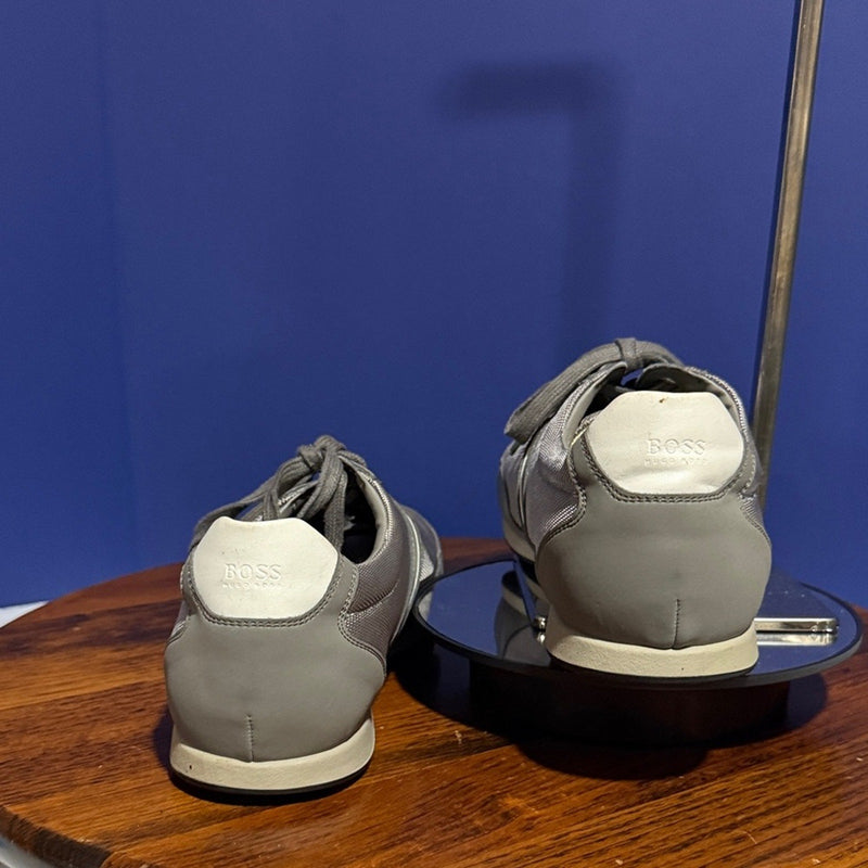 Hugo Boss Men's Silver and Grey Trainers Size 46 US 12